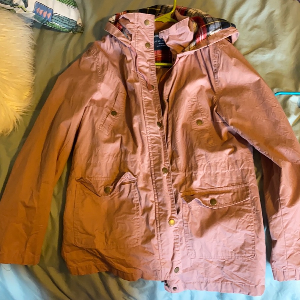 Womens pea coat w/ flannel hood
